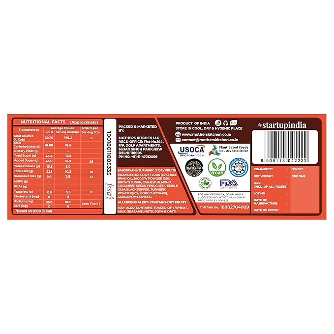 Sanjivani Dry Fruits Haldi Barfi (Pack Of 2)