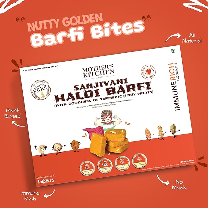 Sanjivani Dry Fruits Haldi Barfi (Pack Of 2)