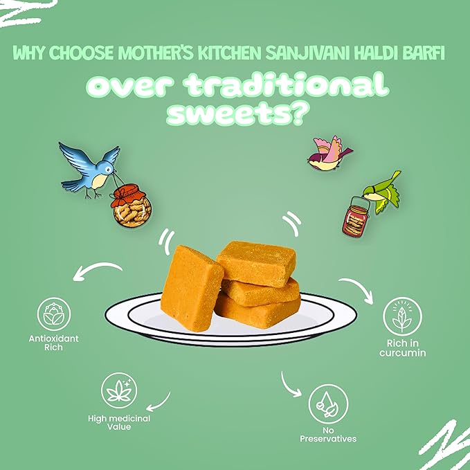 Sanjivani Cardamom Haldi Barfi