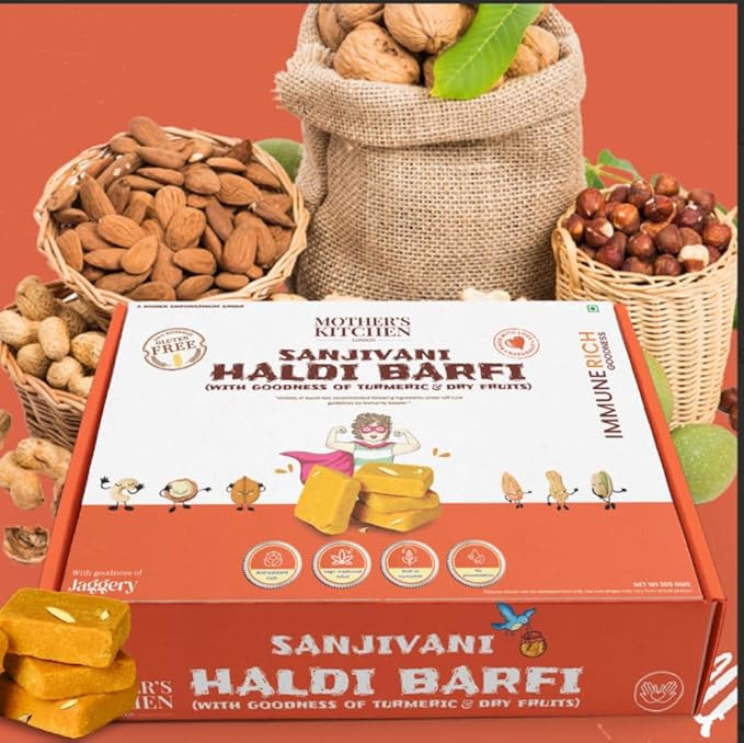 Sanjivani Dry Fruits Haldi Barfi (Pack Of 2)