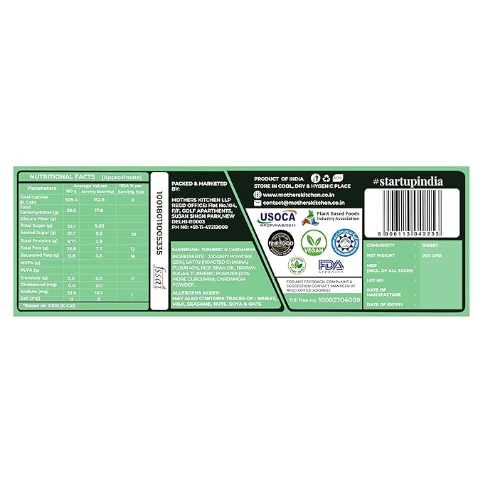 Sanjivani Cardamom Haldi Barfi (Pack Of 2)