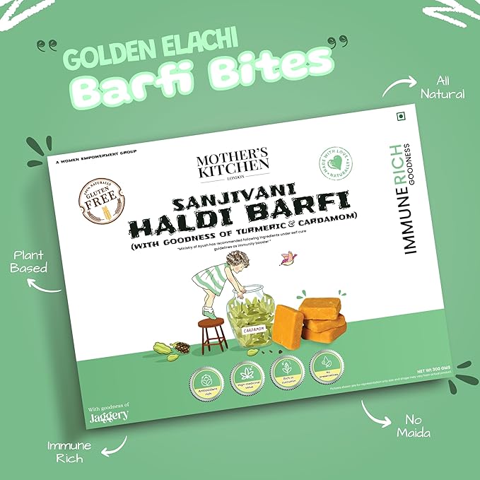 Sanjivani Cardamom Haldi Barfi (Pack Of 2)