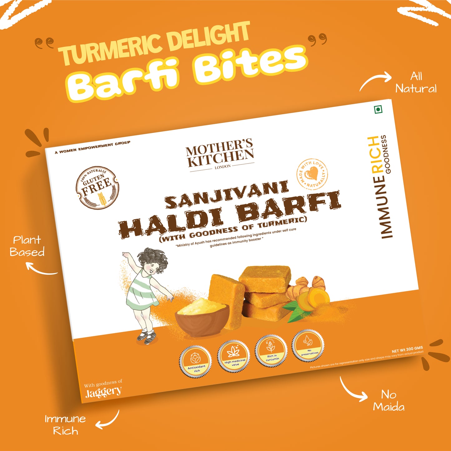 Sanjivani Haldi Burfi